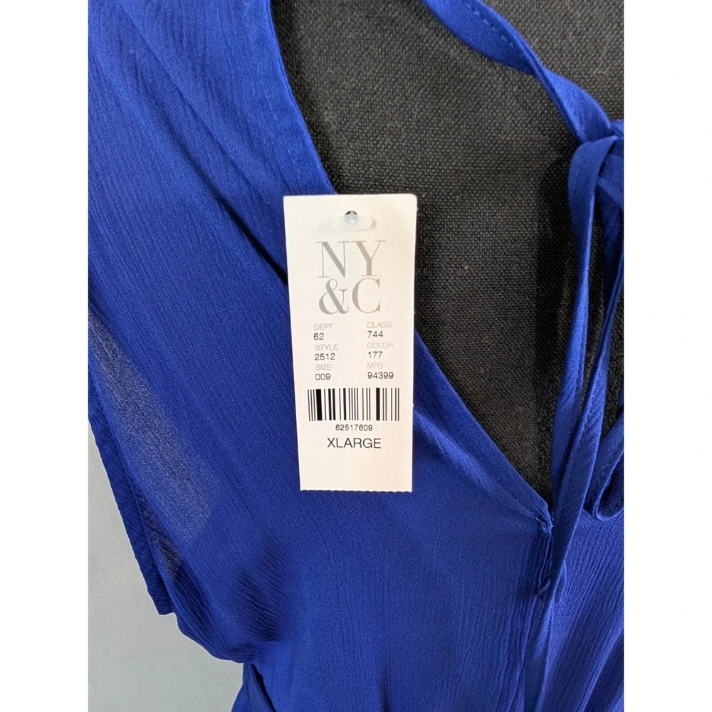 New York & Company Maxi Dress Women XL Blue NWT